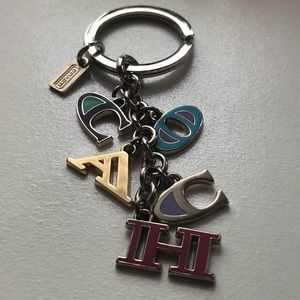 Coach Silver Mix Keyfob Keychain Charm